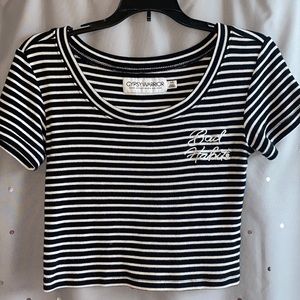 Cropped “Bad Habits” Designer T-Shirt